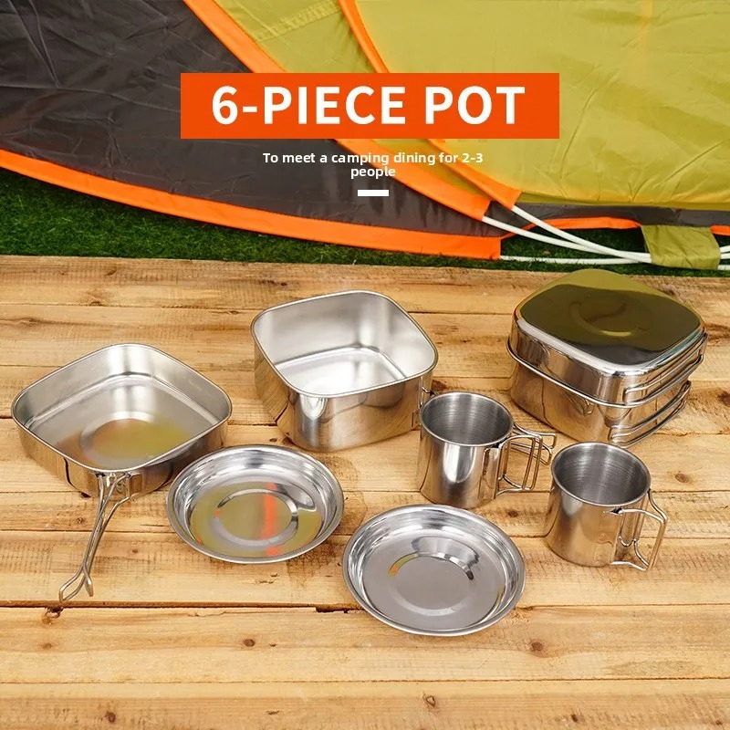 Japanese Camping Cooking - Ensemble de 6 ustensiles de cuisine