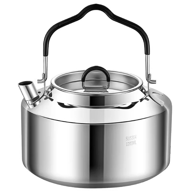 Camping Cooking Open Fire - Bouilloire de camping portable en acier