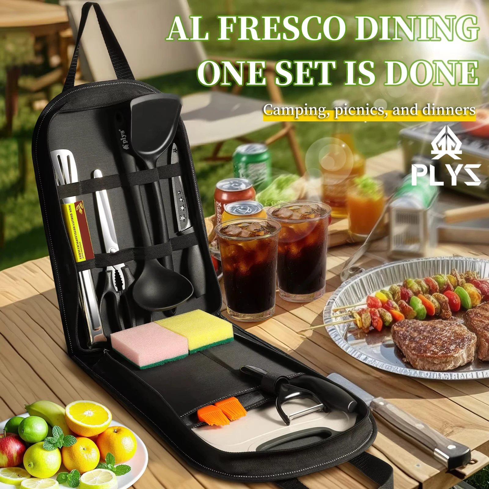 Camping Cooking Trangia - Ustensiles d'extérieur portables, ensemble de 10