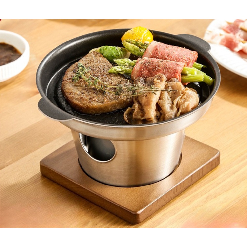Japanese Camping Cooking - Mini barbecue coréen de table antiadhésif,
