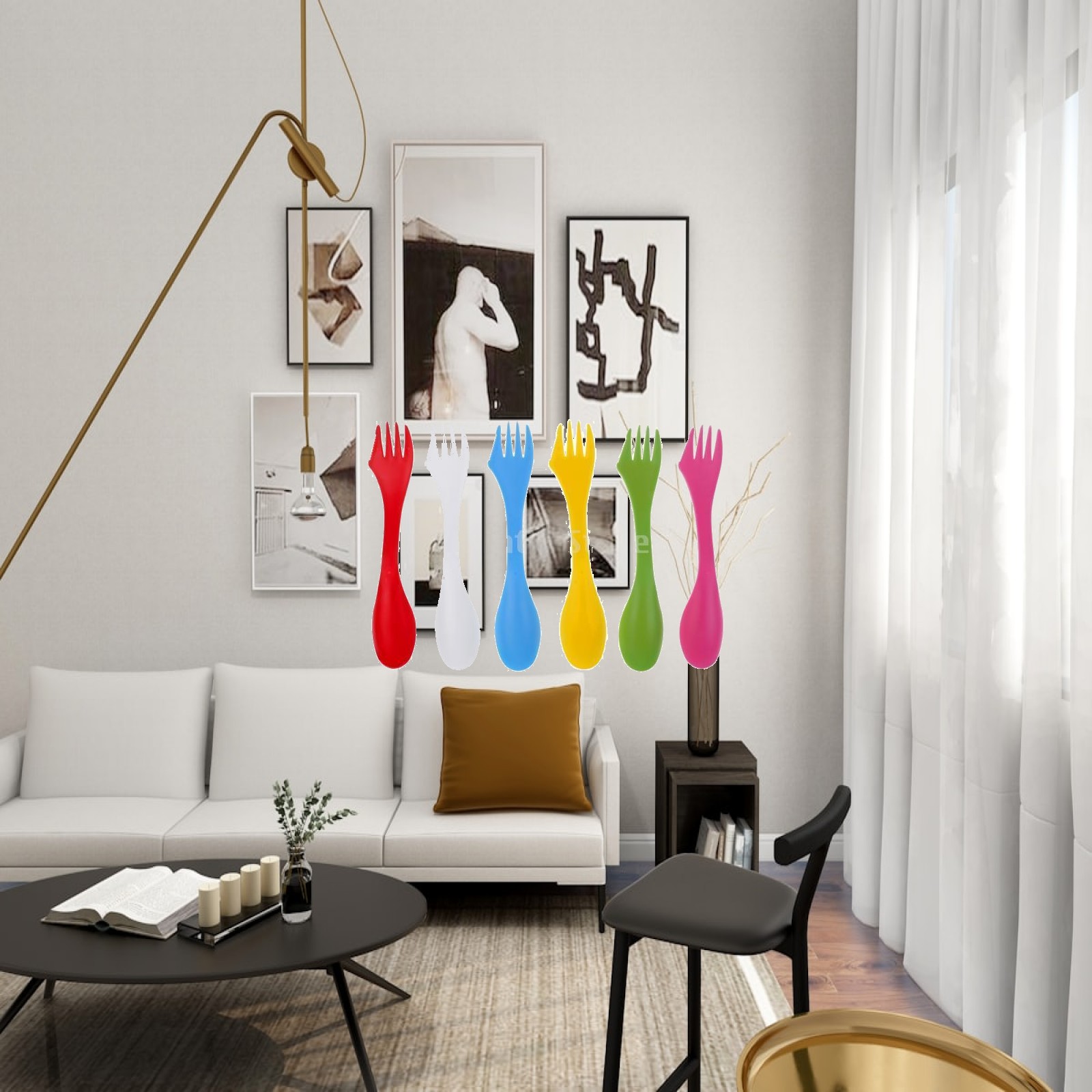 Camp Spork Set - Ensemble d'ustensiles de camping multi-usages, fourchette-cuillère