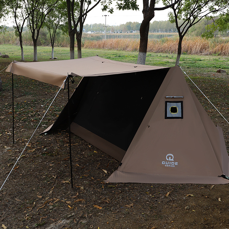 Camping Cooking Awning - Auvent de camping double toit argenté