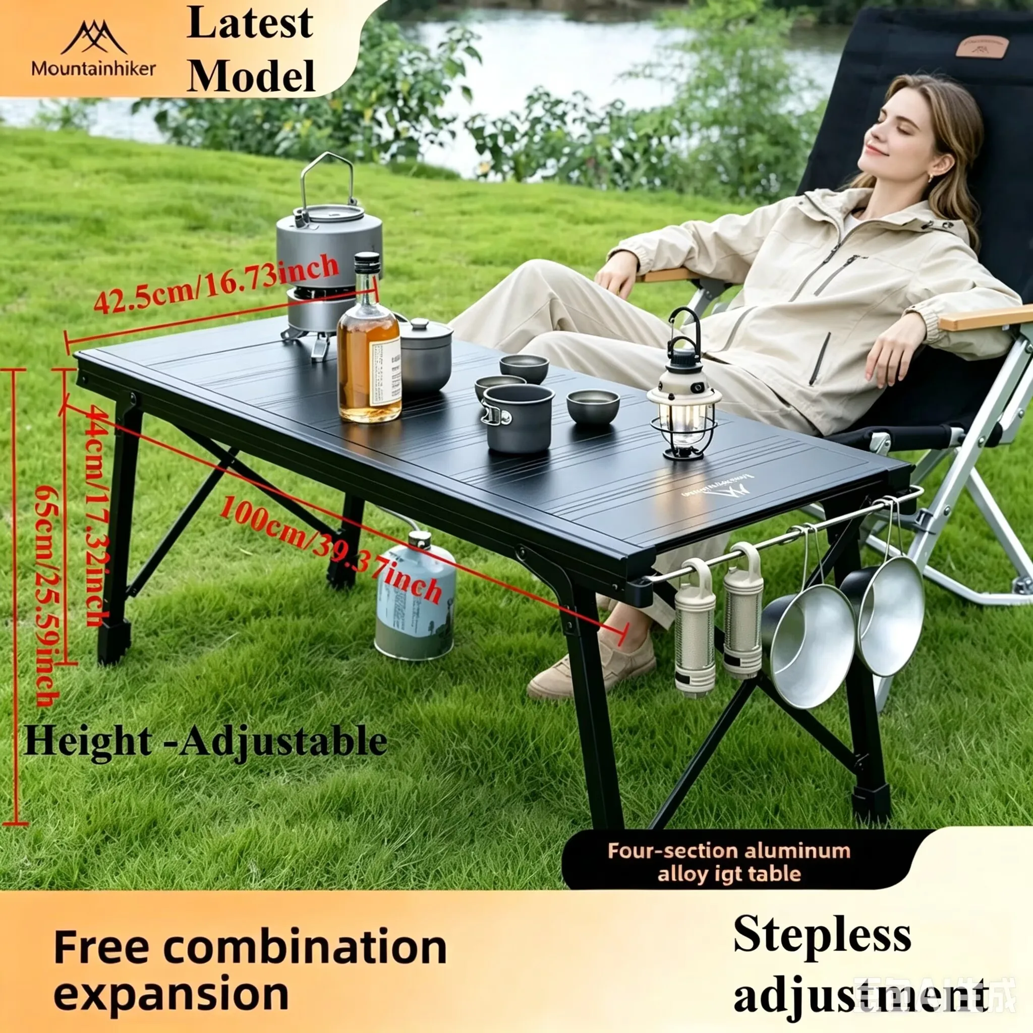 Japanese Camping Cooking - Table de camping pliante IGT améliorée,