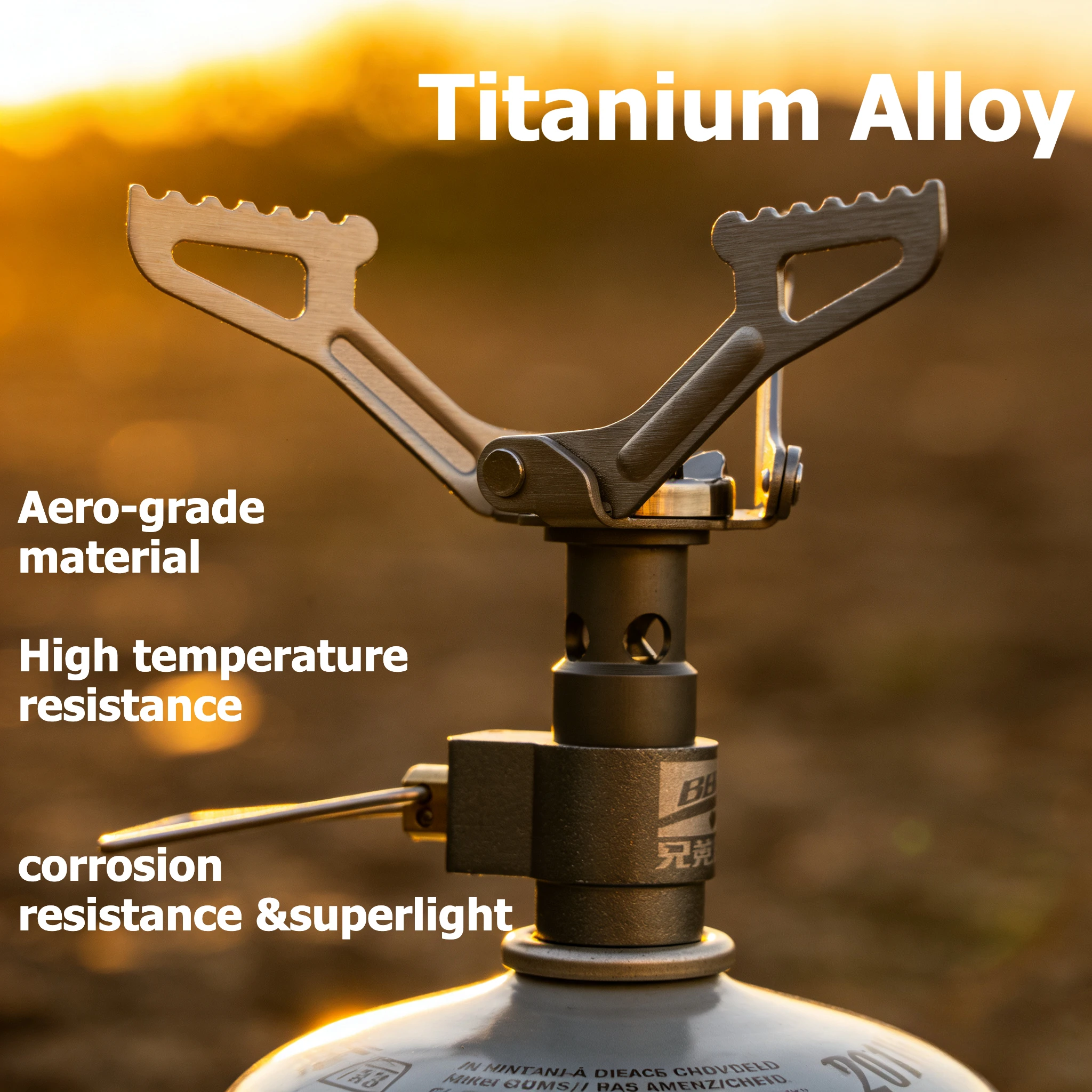 Camping Cooking Heater - Réchaud de camping portable en titane
