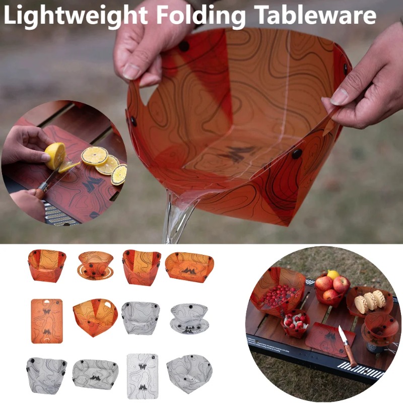 Camping Cooking Disc - Vaisselle de Camping pliable, bol Portable,