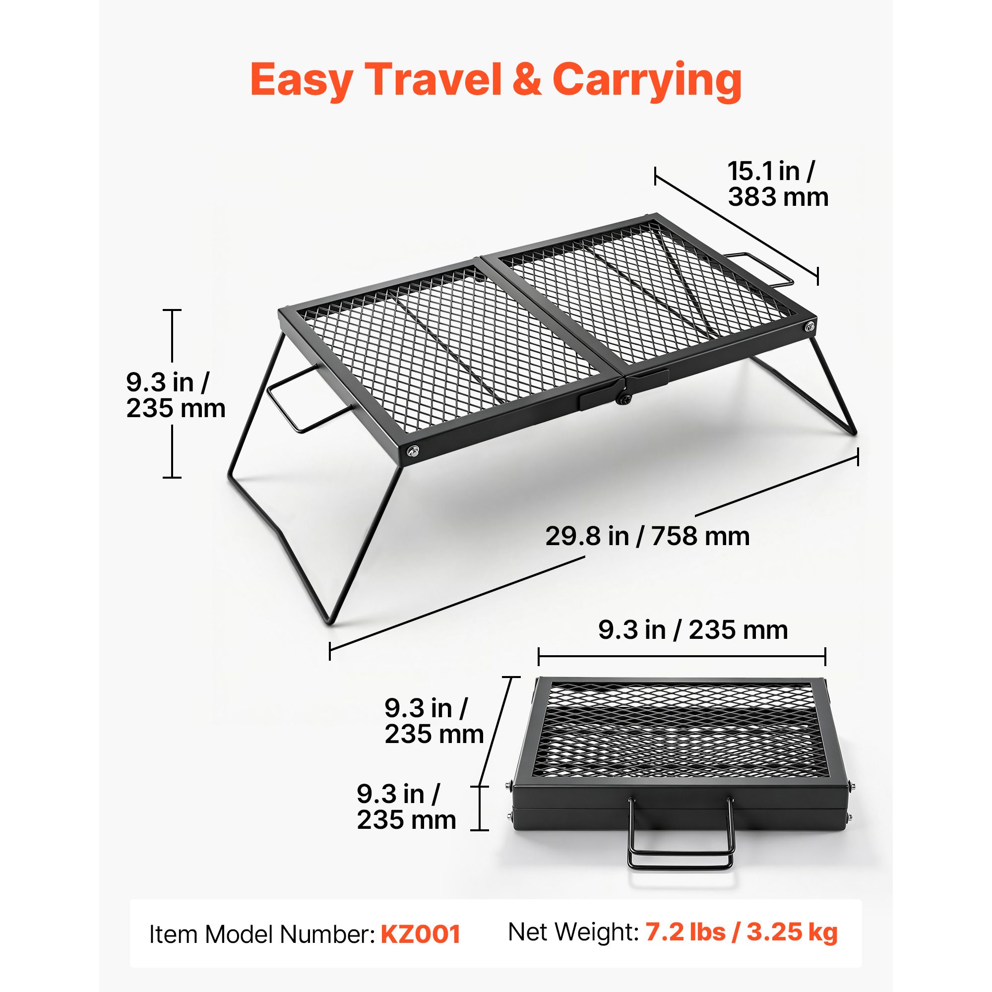 Grille de barbecue pliante rob - Camping Cooking Open Fire avis et prix