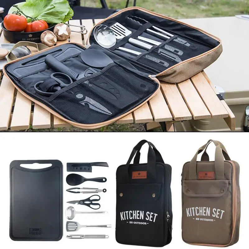 Ensemble de 8 ustensiles de cu - Camping Cooking Utensils Storage avis et prix