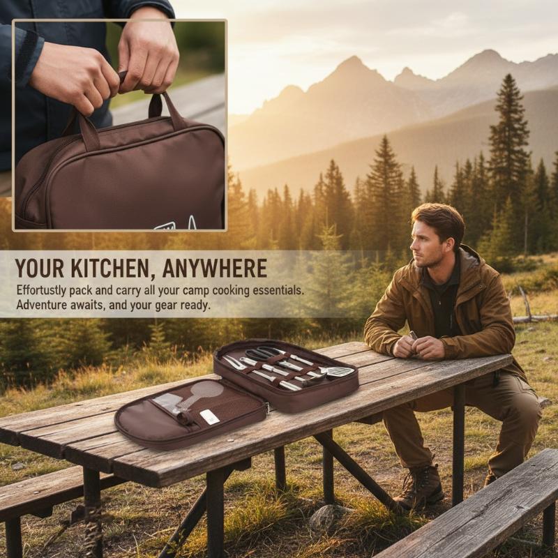 Sac de cuisine d'extérieur, sa - Camping Cooking Utensils Storage avis et prix