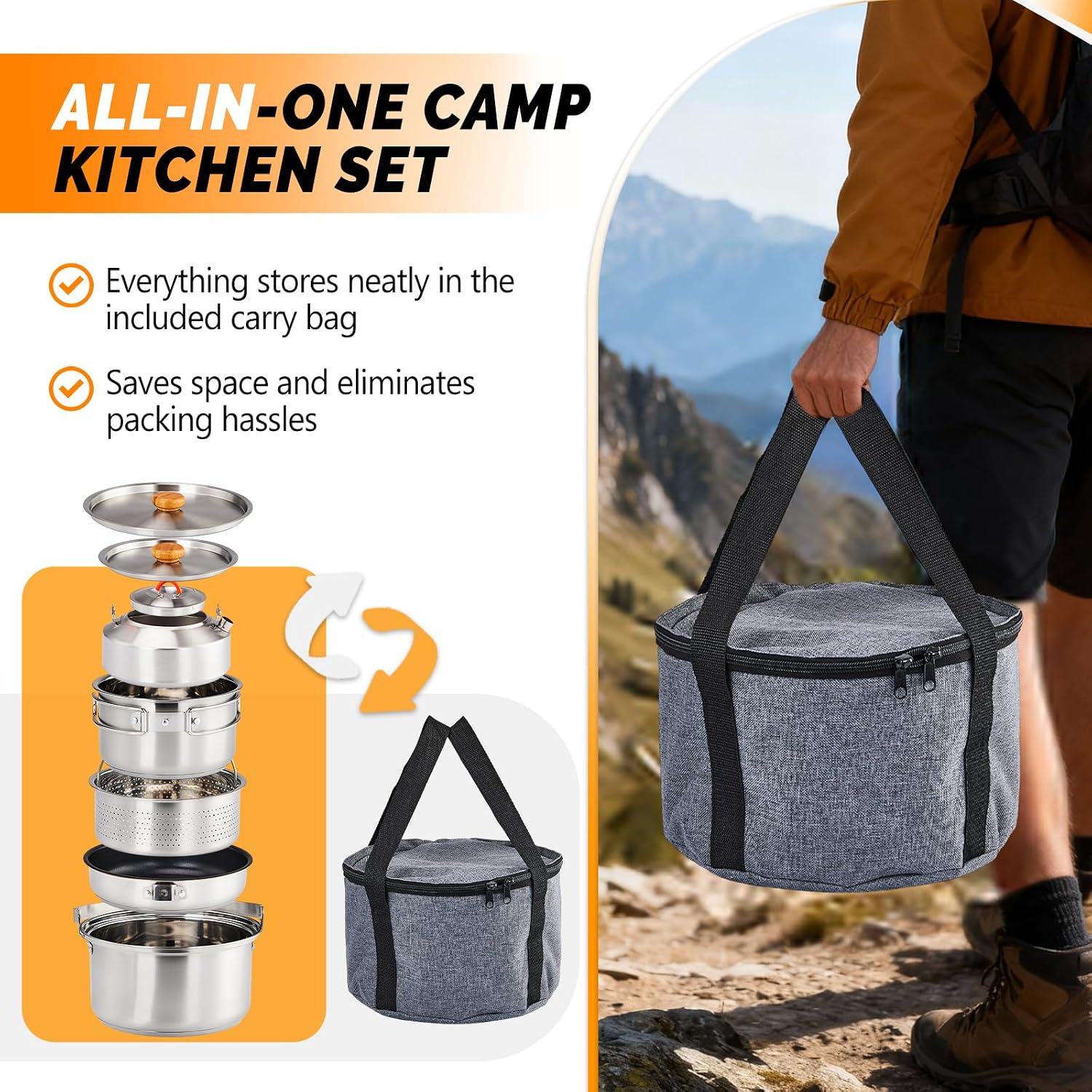 Ensemble de 6 ustensiles de cu - Camping Cooking Open Fire avis et prix