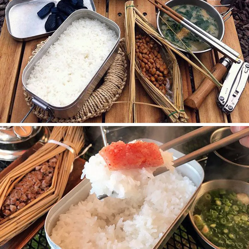 Nouvelle boîte à Bento carrée  - Japanese Camping Cooking avis et prix